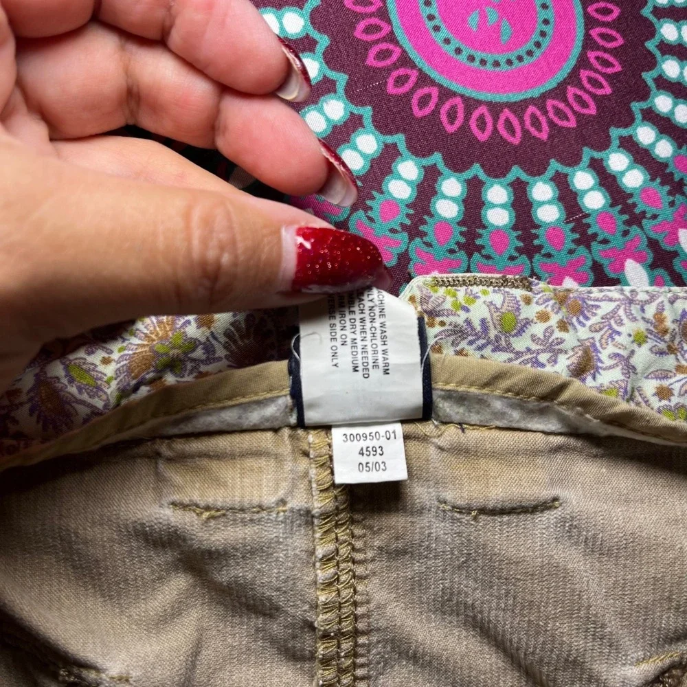 Vintage Y2K GAP Women Tan Corduroy A-Line Mini Skirt Size‎ 8 Gapstretch